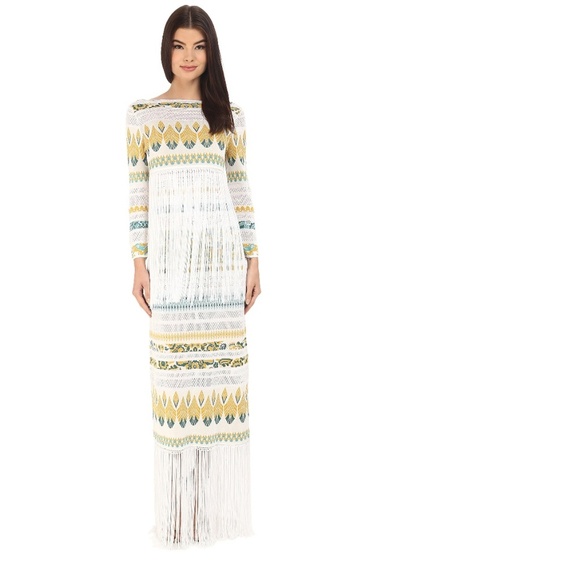 Rachel Zoe Dresses & Skirts - Rachel Zoe Francesca Jacquard Fringe maxi dress XS